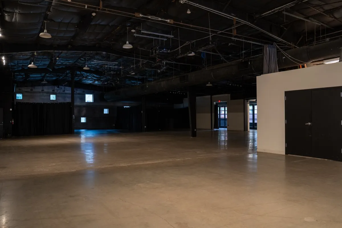 Austin event hall with polished concrete floors