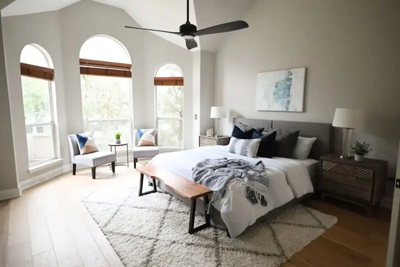 Make-ready bedroom in Austin rental turnover